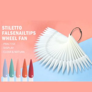 Stiletto Display Fan Provkarta med Tippar natrual 50 st 1