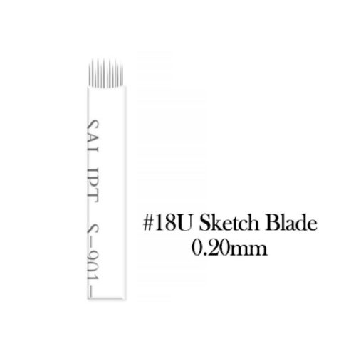 Microblading #18 U Sketch Blade 0.20mm Sharp White U Blade