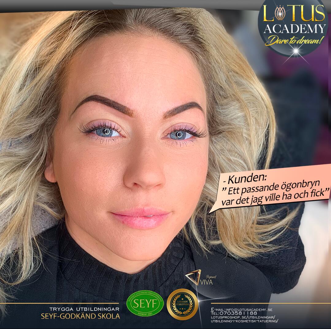 Lär dig Permanent Makeup för ögonbryn i vår utbildning i kosmetisk tatuering.
