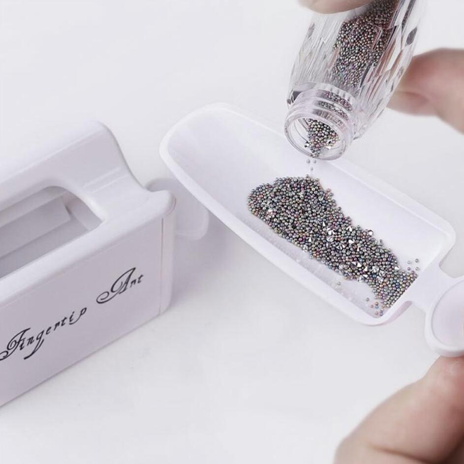 Dubbellagers pulverlåda för glitterpulver Nagelverktyg  Närbild 3