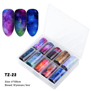 Nagelklistermärken Nail Art Nagelfolie Sticker Galaxy stil 2 TZ-23