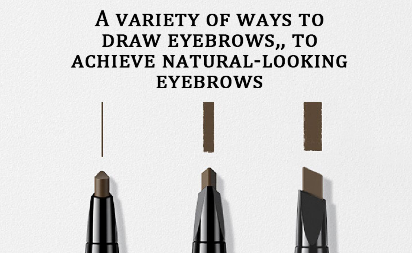 Ögonbrynspenna Vattenfast ögonbrynspenna Eyebrow pencil med triangeldesign, rita hårstrån eller måla ögonbryn