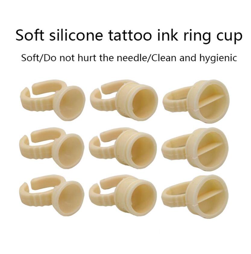 Silicone ink cups Tatueringsbläck koppar Pigment koppar med 3 olika storlekar Tatueringstillbehör
