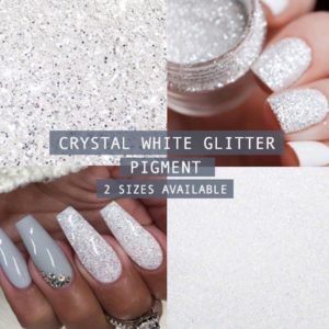 Silver glitter Pulver Frost silver Diamant glitter effekten som light elegance diamond glitter Nail art Bild från artisen 2