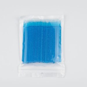 Microborste för fransförlängning. Microbrush i havsblå glitter