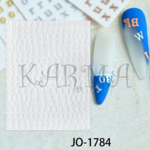 Vita 26 olika bokstäver i små och stora bokstäver nagelklistermärken. 26 white alphabets nail stickers nail decoration J0-1784