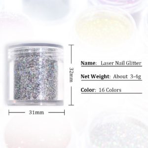glitter Nagelglitter för nail art och andra konst project. nail glitter Stor volym 10 ml Storlek på produkten